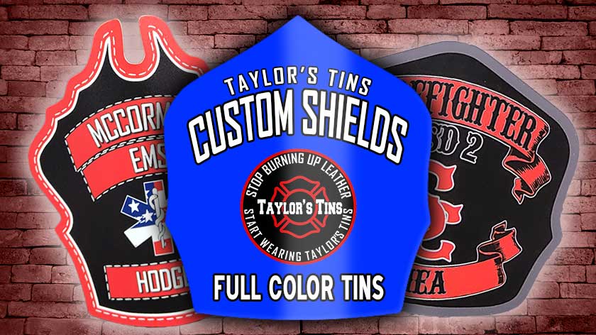 Custom Metal Fire Helmet Shields